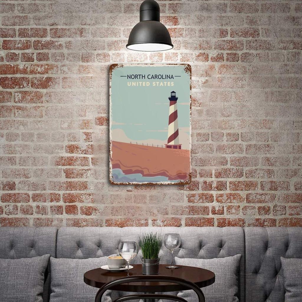 1PC Vertical Vintage Tin Plate Sign 20×30cm, Rustic Iron Wall Poster for Bar, Café, Garage, Living Room or Office Retro Wall Decoration