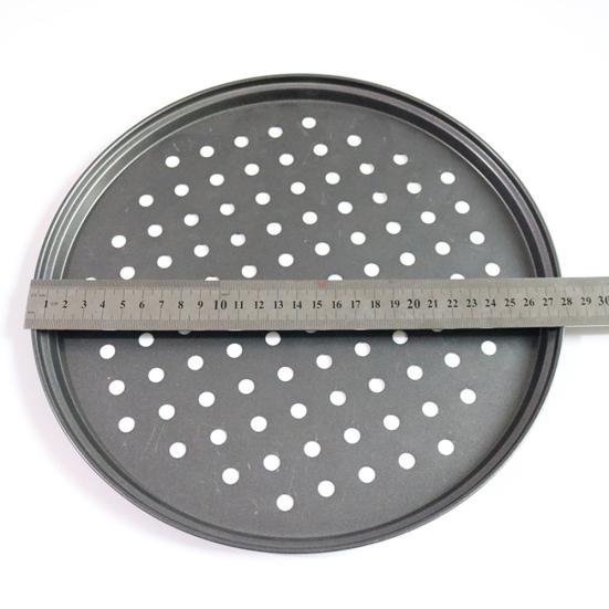28/32 cm Stahl Antihaft-Pizza-Backform Platte mit Loch Backgeschirr Backwerkzeug Verkauf Waren