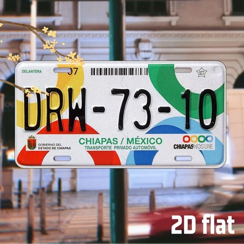 Motorcycle Souvenir License Plate, Metal Auto Wall Decor 15x30cm