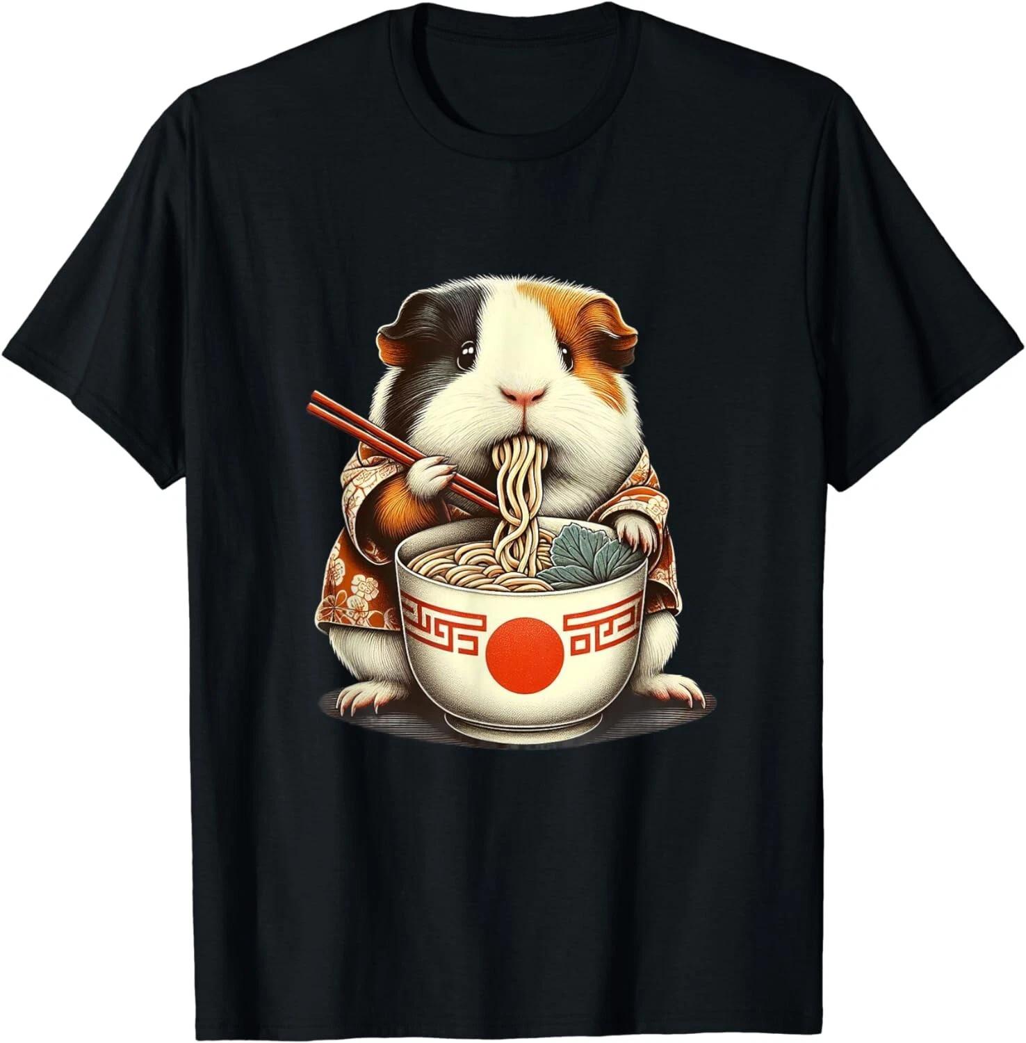 Guinea Pig Ramen Kawaii Neko Japanese Noodles Aesthetic Gift Unisex T-Shirt 3XL