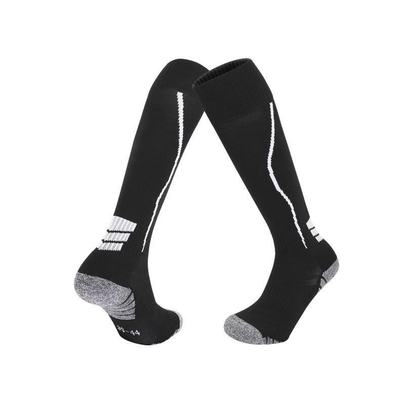 Professional Men's Breathable Non-slip Football Socks - Wear-resistant, Sweat-absorbing, Long Training Stockings.