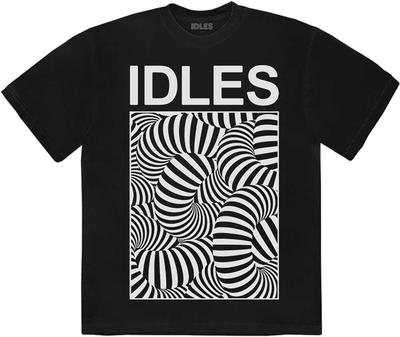 IDLES Black Optical Illusion Graphic T-shirt