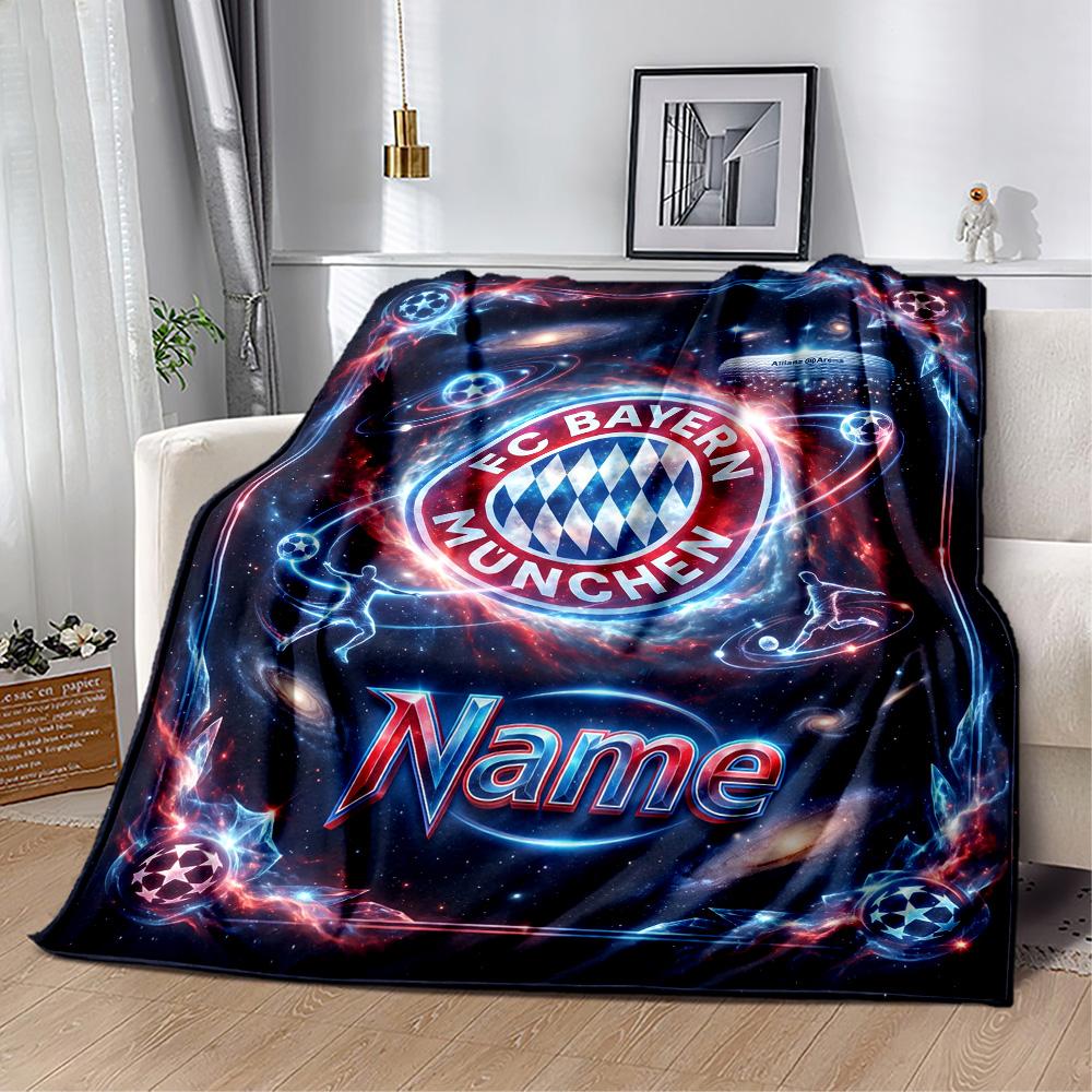 Bayern Munich Dreams Personalized Name Blanket Throw Customizable Blanket Durable Comfort Suitable for Bedding Sofa Living Room Picnics