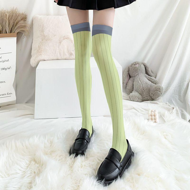 Anime Kimetsu No Yaiba Demon Slayer Women Over Knee Socks Lovely Kanroji Mitsuri Xmas Cosplay Stockings Halloween Christmas