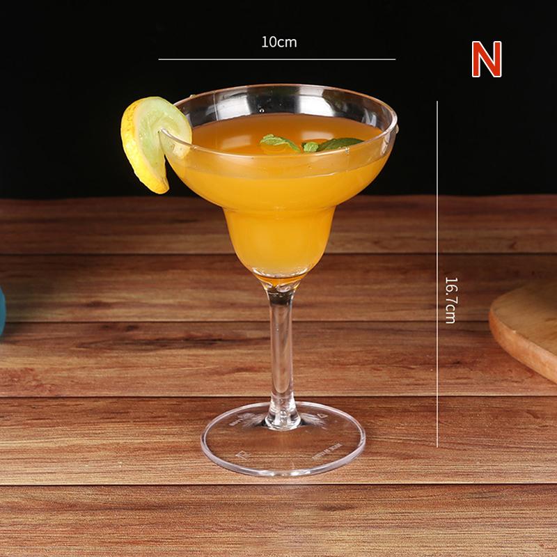Acrylic Cocktail Cup Home Wedding Party Bar Goblet Juice Wine Drinking Glasses