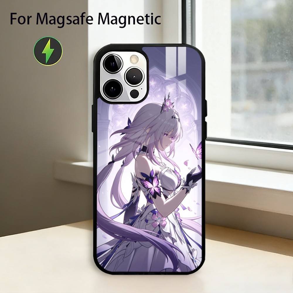 

Чехол для телефона Honkai Castorice S-Star Rail для iPhone 17, 16, 15, 14, 13, 12, 11 Plus, Pro, Магнитный для Magsafe, Беспроводная зарядка iPhone16PROMAX