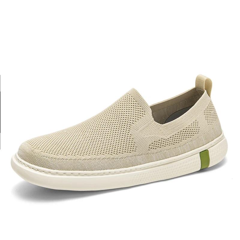 

Fashion Men Vulcanize Shoes Breathable Mens Mesh Shoes Lightweight Man Sneakers Fashion Slip on Flats Comfortable Man Loafers Lazy Shoes 39