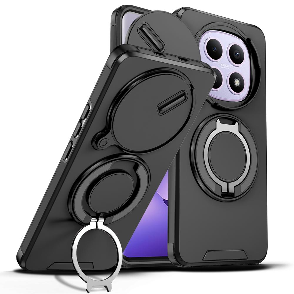 

Armor Case For Xiaomi Redmi Note 15 14 13 Pro 4G 5G Plus 15C K90 K80 Pro Max Ultra Slide Lens Protect Magnetic Ring Holder Cover Redmi K80 Ultra