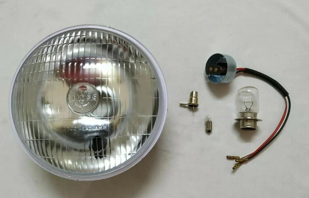 Conversion Lucas Head Lamp Light Beam Lens 7" 516798, 51801, 99-0686, 99-1156