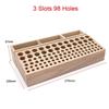 M-Modern-Leather Tools 98-Hole Slotted Beech Tool Rack Leather Leather Carving Punch Diamond Cut Storage Tools DIY Tools Easy To