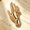 Vintage Gesture Metal Brooches Personalized Hand Brooch Party Clothing Backpack Pins Jewelry Gift For Women Men