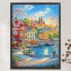 Town Printed Full 9CT DIY Stamped Cross Stitch Kits Large Size 75*95cm Embroidery Needlepoint Starter Kits for Adults Home Decor