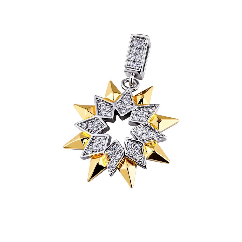 Gold Zirconia Pendant In Various Styles - Fashionable DIY Jewelry Accessory