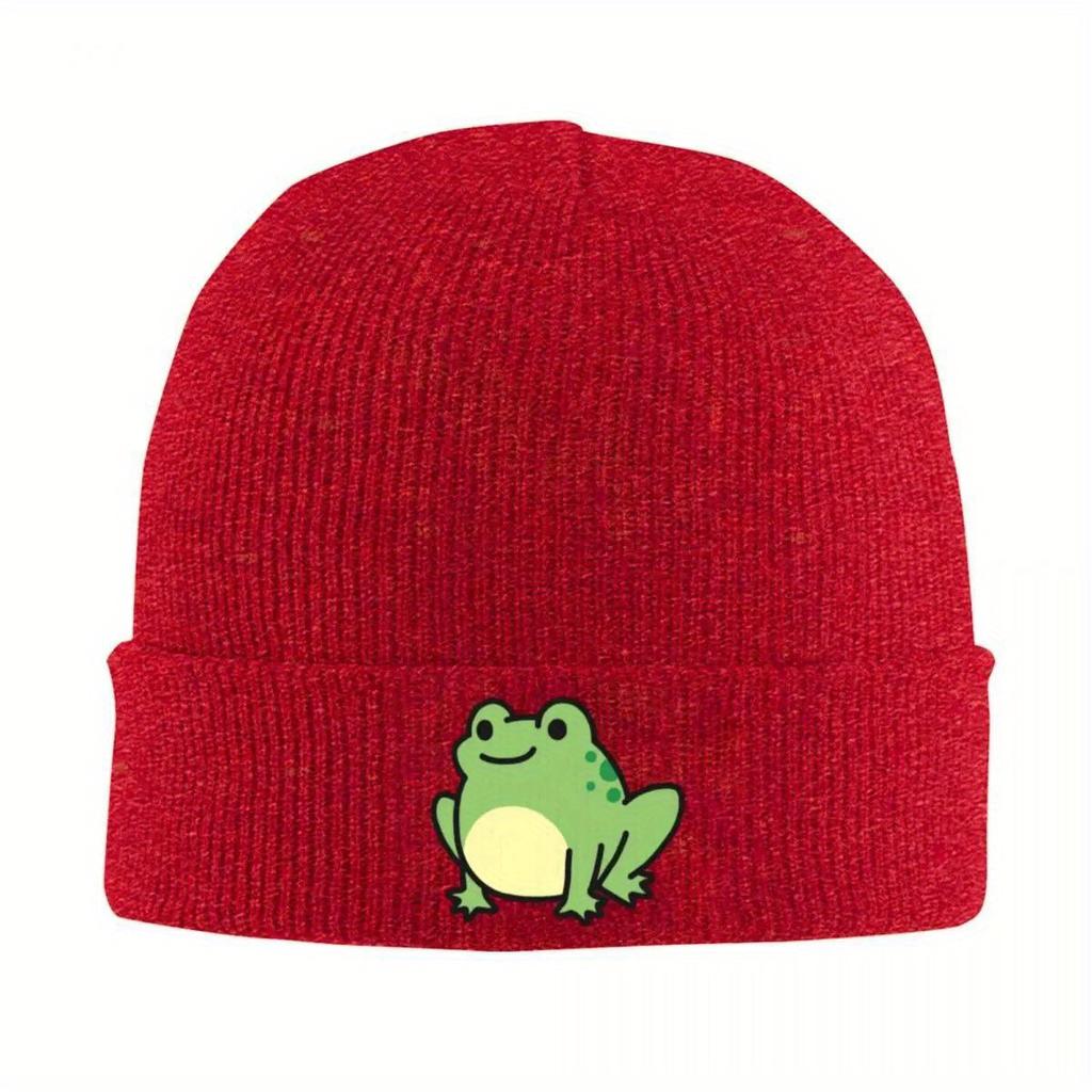 Frosch Warme Strickmütze Hip Hop Mütze Herbst Winter Outdoor Beanie Hüte für Männer Frauen Erwachsene