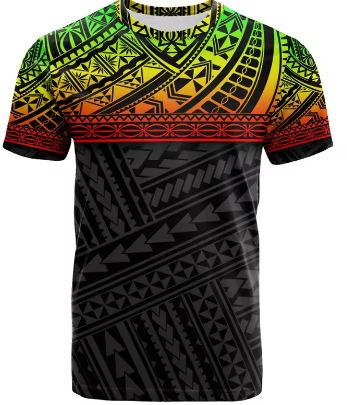 Fashion Polynesian 3D Printed T-Shirt Men's Summer Short Sleeve Hawaiian Crew Neck T-Shirt Casual Top