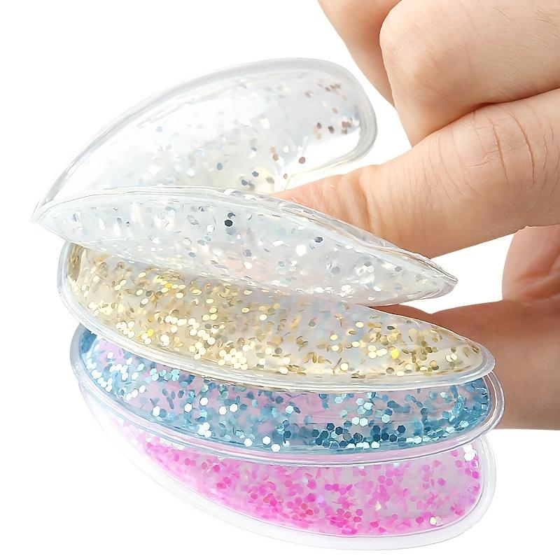 1 Pair Reusable Glitter Sequin Gel Eye Mask - Dual Temperature, Hot & Cold Compress Therapy for Soothing Puffy Eyes, Dark Circles, Migraine Relief