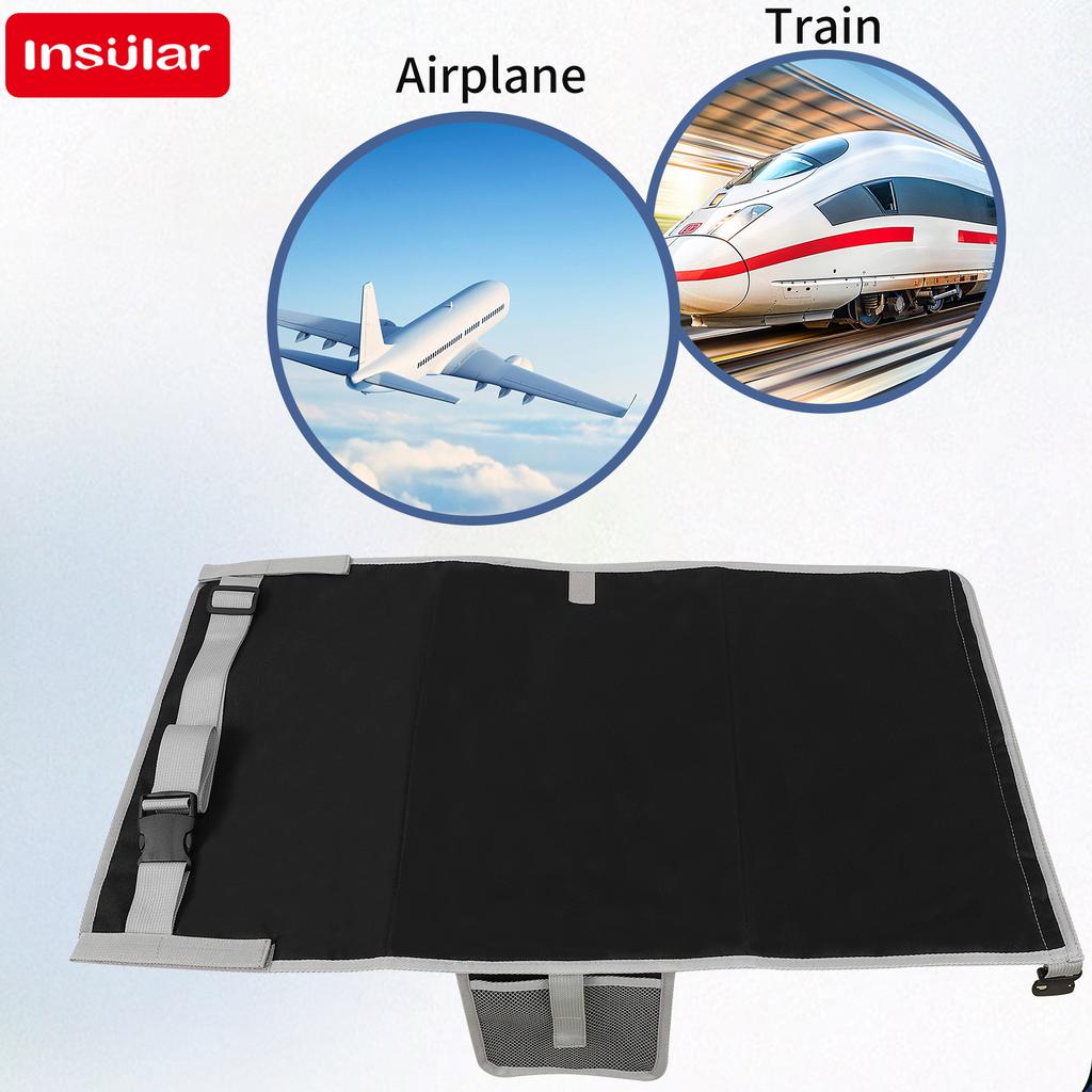 INSULAR Kids Airplane Seat Extender Portable Extend Pad Child Anti-slip Hammock Travel Bed Baby Trip Essential Create More Space