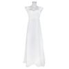 Elegantes Weißes Spitzen-Chiffon-Hochzeitskleid für Damen Süßer Herz-Ausschnitt Ärmellos Rückenfrei Empire-Taille Bodenlang Brautkleid mit Schleppe Neu