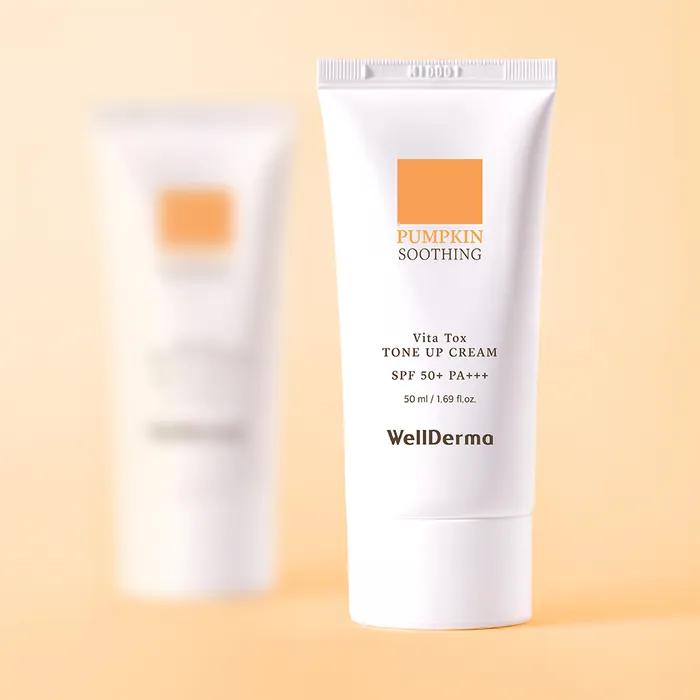 Wellderm Pumpkin Vita Tox Tone-Up Cream SPF50+ 50ml