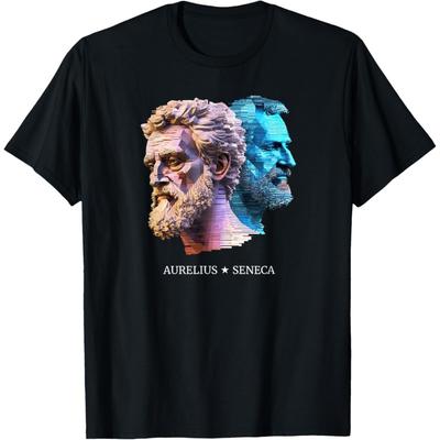 Stoische Ikonen Philosophen Römische Philosophie Aurelius Seneca T-Shirt
