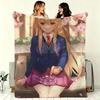 Anime character M-MashiroS ShiinaS Throw Soft Warm Throw Blanket for Bedroom Living Room Bed Travel Camping Picnic Gift