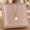 Japan and South Korea Simple Popular Wind Titanium Steel Necklace Female Niche Exquisite Internet Celebrity Zircon Clavicle Chain High-end Jewelry