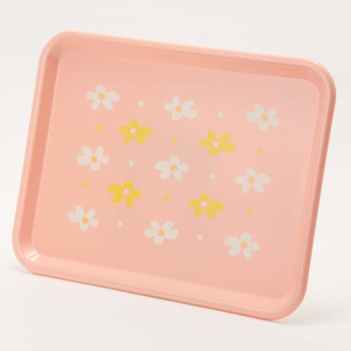 TAMAKI Kids' Flower Play Tray, Diameter 36cm X Depth 26.6cm X Height 1.7cm, Microwave and Dishwasher Safe, Made In Japan, T-881866