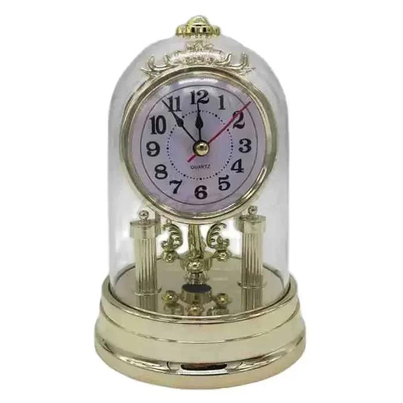 Sveglie Retrò Silenziose Stile Europeo Cronometro Orologio da Tavolo per Soggiorno Ufficio Decorazione Desktop Orologio Orologi Regali
