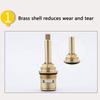 Drip Resistant Faucet Valves Replacement Brass Ceramic Stem Disc Cartridges Hot And Cold Water Spool Easy To Install
