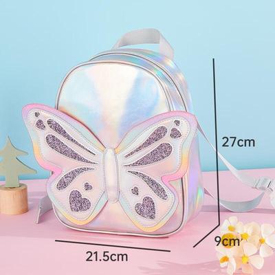 MDNG Cute Glitter Butterfly Kids Backpack