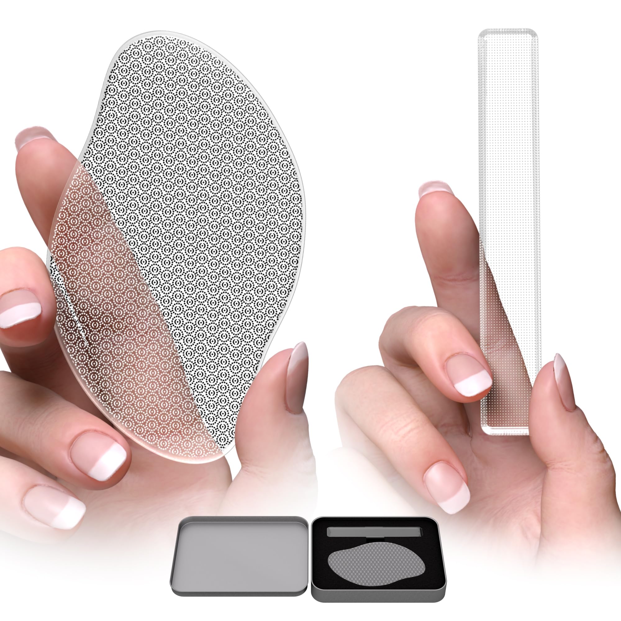 

Readaeer Heel Nano Heel Heel Callus Sole Washable Mango File, Exfoliator, Glass, File, Care, Removal, Care, (Clear, Shape)