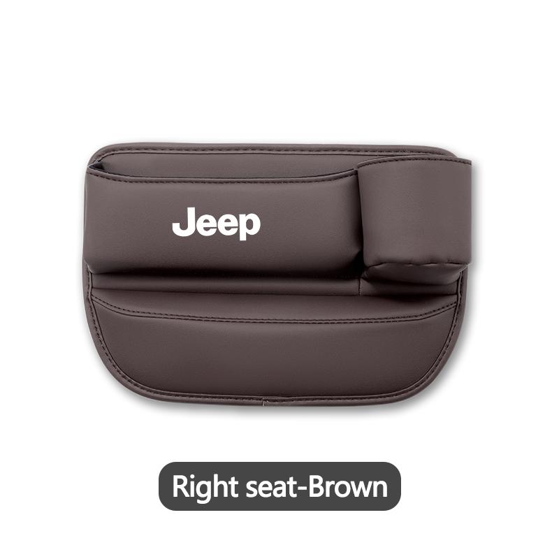 Leather Car Seat Gap Storage Box Gap Side Storage Box for Jeep JPB Renegade Wrangler JK Compass Grand Cherokee Gladiator