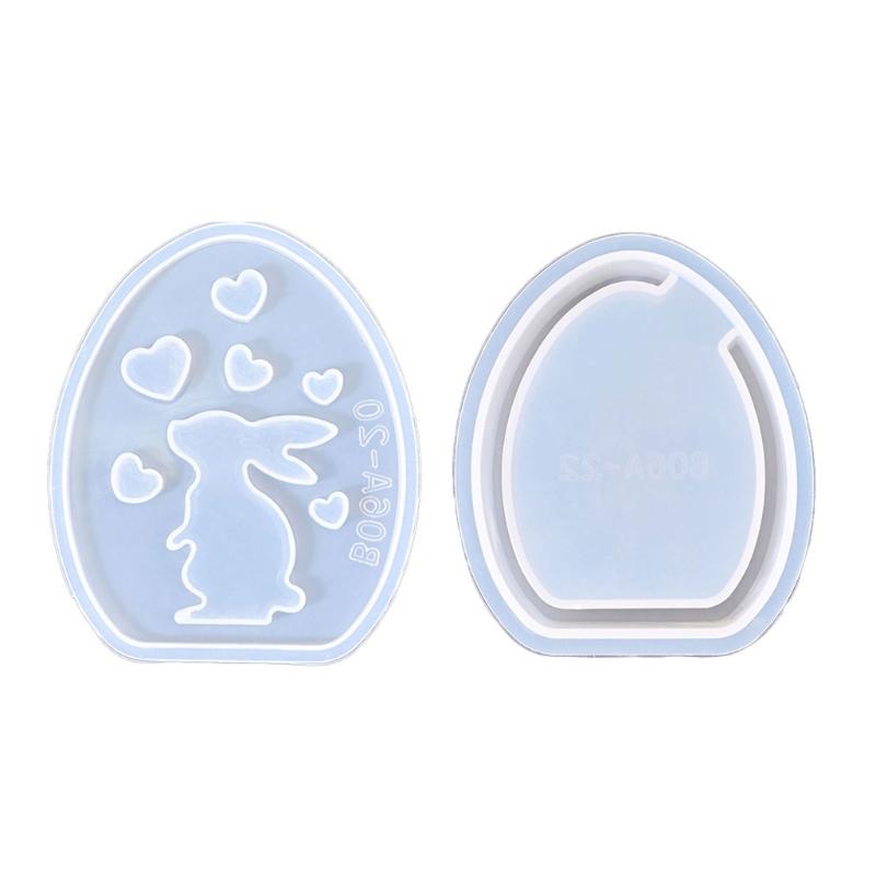 Hollowed Bunnies Silicone Candle Holder Molds for Making Tealight Holder Candle Stand Home Decoration Epoxy Resin Molds