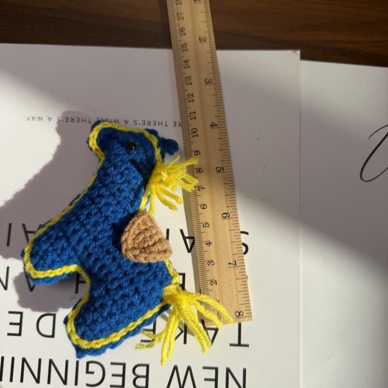 Cute Cartoon Yarn Crochet Pony Bag Pendant Car Hanging Decoration Retro Artistic Creativity Gift Year Of The Horse Keychain