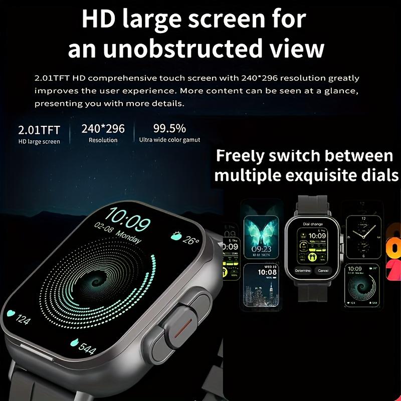 Smart Watch Built-in Headphones Over 100 Sports Modes 2.01-inch High-definition Large Screen Supports Wireless Calling Message Reminders Music