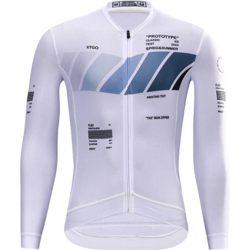 Men Women Cycling Jersey Long Sleeve Breathable Moisture Wicking Bike Top Road Ride