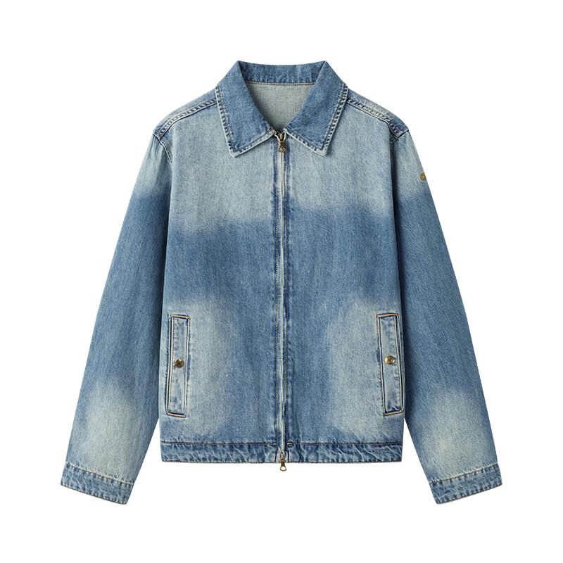NVG·YOUNG Men's Retro Denim Lapel Jacket