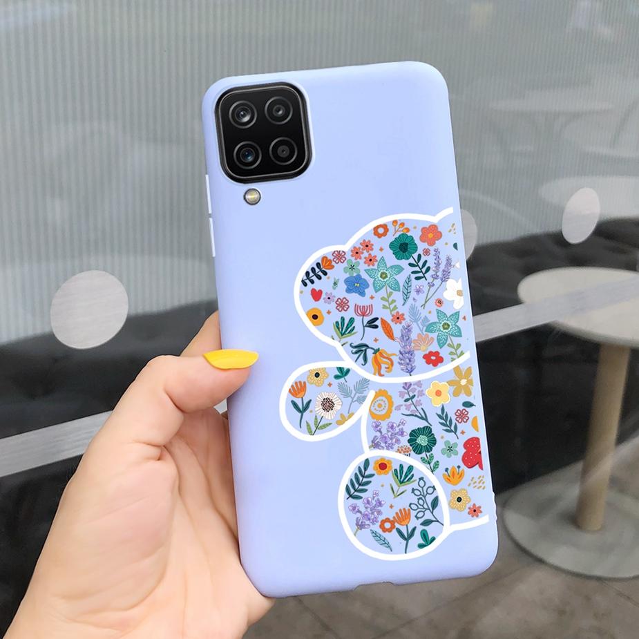 Für Samsung Galaxy A12 Hülle M12 F12 Cue Süßigkeiten Bemalte Abdeckung Weiche Silikon Handyhülle Für Samsung A12 M 12 GalaxyA12 Coque Bumper