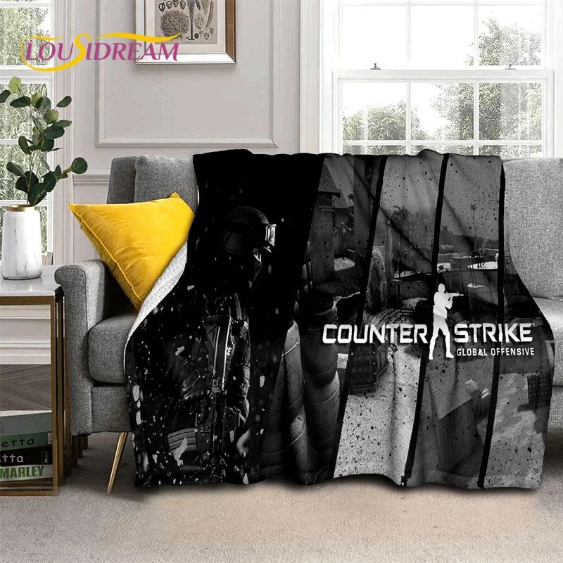 Counter Strike Game,CS GO,Gamer 3D Blanket,Soft Throw Blanket for Home Bedroom Bed Sofa Picnic Travel Office Cover Blanket Kids