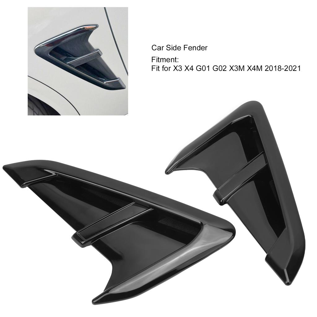 2pcs Car Side Fender Air Vents Grille Trim Fit for X3 X4 G01 G02 X3M X4M 2018‑2021