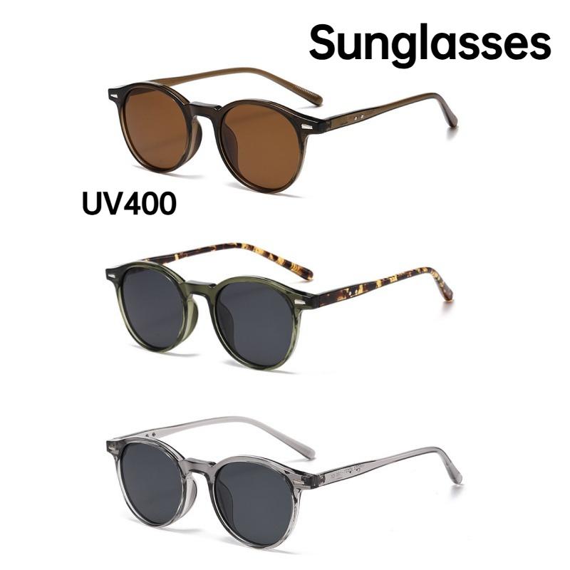 Unisex Retro Round Frame Sunglasses UV400 Protection Fashion Casual Outdoor Sports Driving Glasses for Men Women