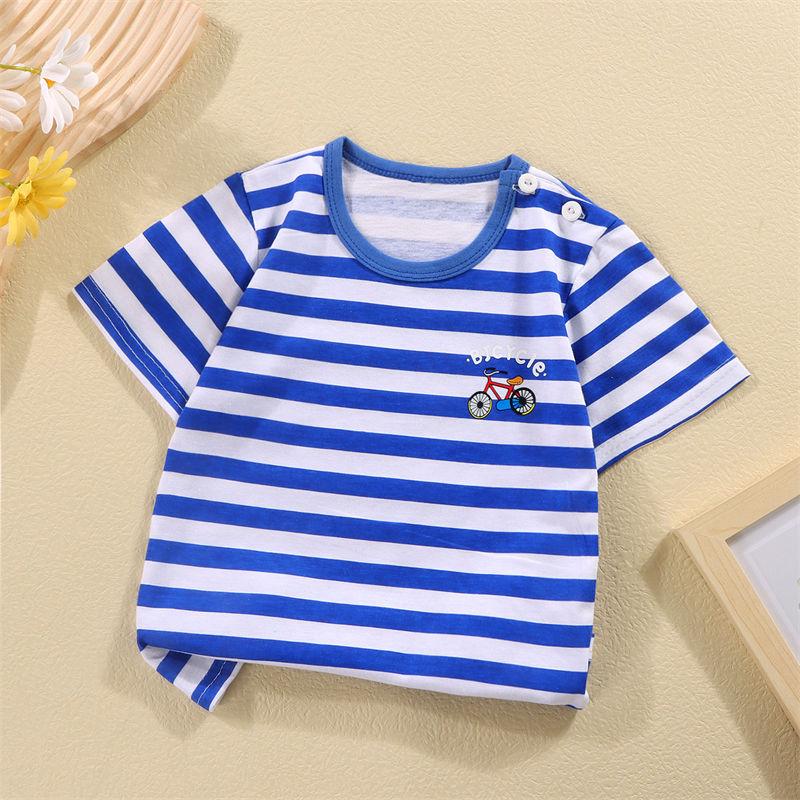 2026 Summer Short Sleeve T-Shirts for Boys and Girls Baby Spring O-Neck Cartoon Cotton Top for Children