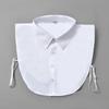 Fake Collar Men'S Pure Cotton Formal Shirt Fake Collar Solid Color Pointed Collar Decorative Collar Sweater With Fake Collar Inside