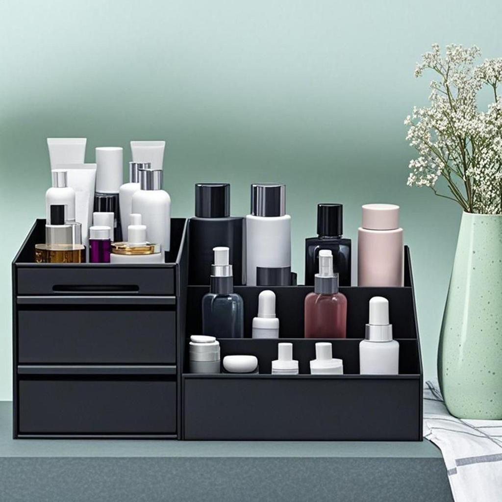 Makeup Organizer For Vanity Desktop Cosmetic Holder Makeup Organizer Countertop For Perfume Bedroom Desk Bathroom Countertop