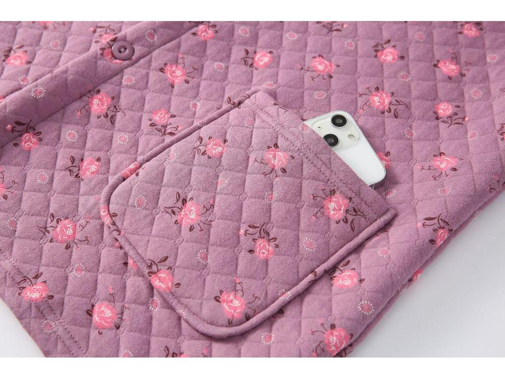 Women's Plus-Size Quilted Pajama Set for Middle-Aged & Elderly