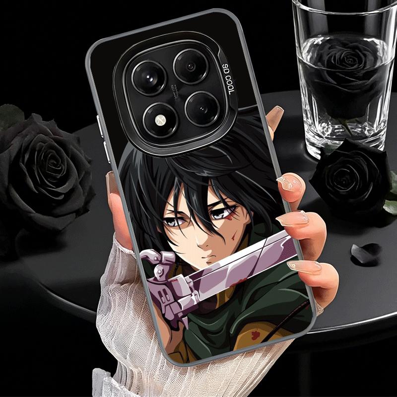 A-Attack On T-Titan Mikasa Soft Phone Case for Samsung Galaxy S24 S25 FE S26 Edge S23 Ultra S22 Plus S21 + Shockproof Cover Back