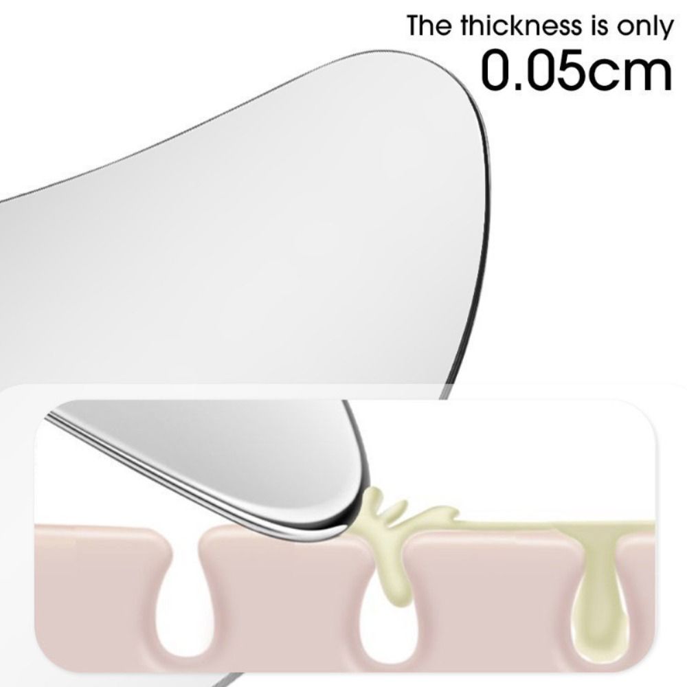 New Stainless Steel Gua Sha Scraper Heart Shape Universal Guasha Massage Tool Guasha Board for Facial Beauty Eye Massage