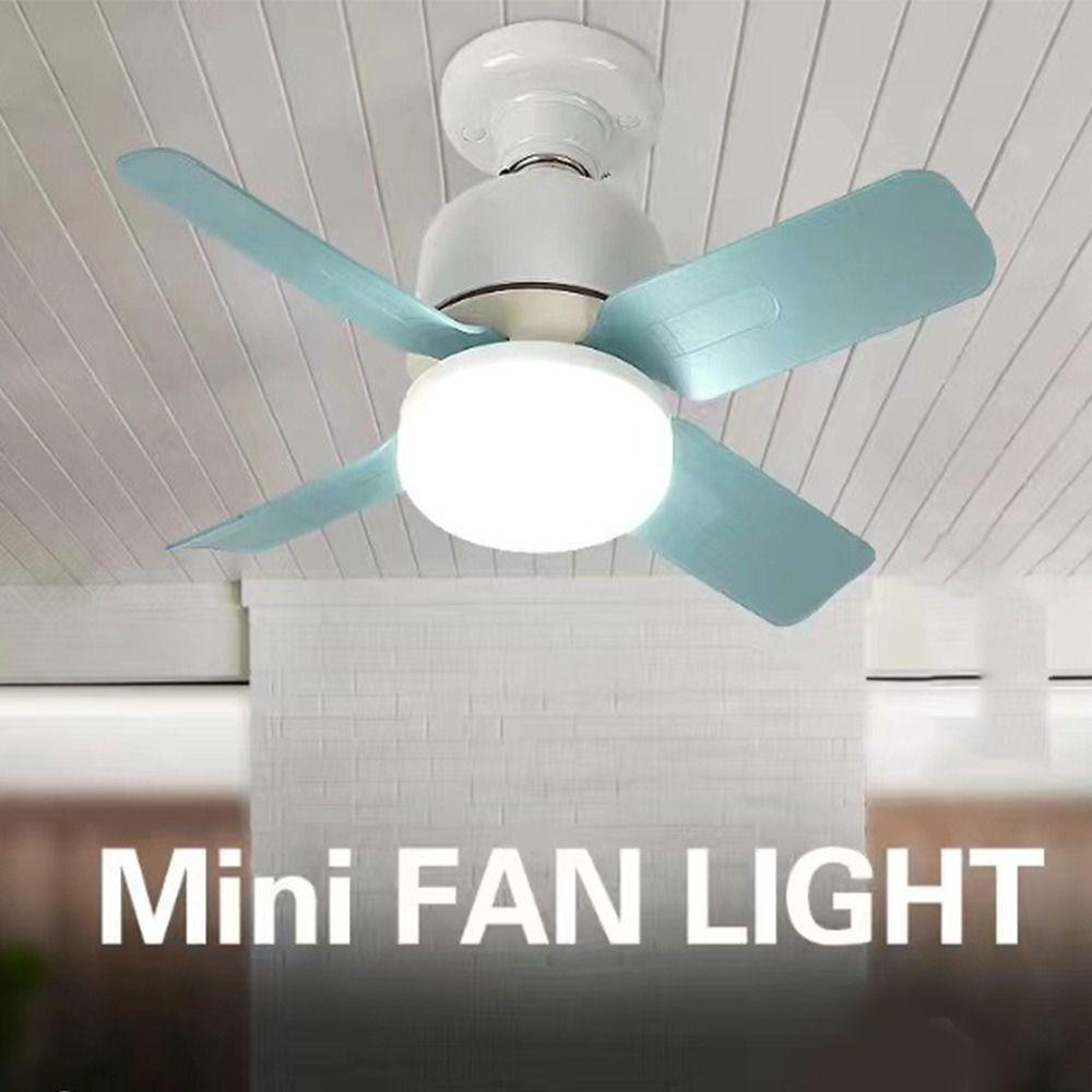 With Lights E27 Socket Ceiling Fan with Remote Control Ceiling Lamp  for Bedroom Living Room