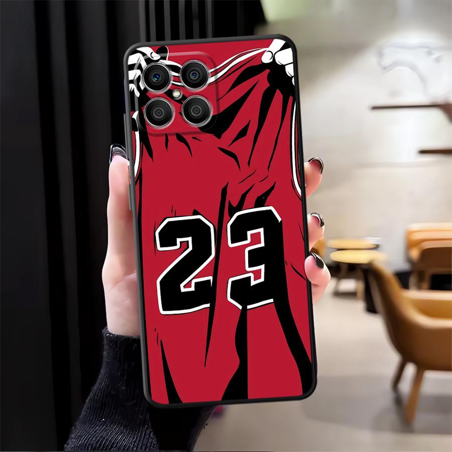 Black Soft Phone Cover Case for Honor Magic5Lite X7 70 90 8X 200 400 Lite X9a X8 X5b X6 Basketball Players Cool