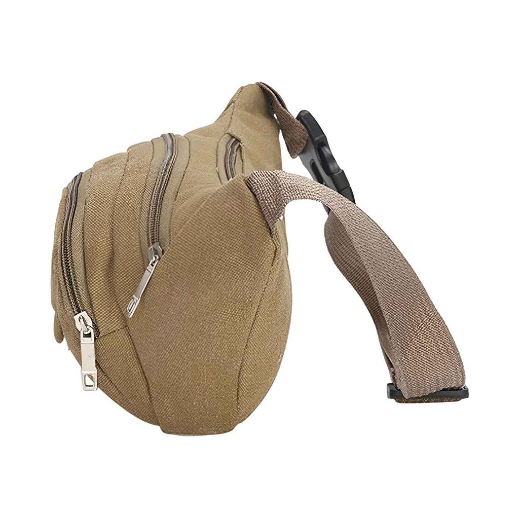 Men's Multifunctional Chest Bag with Adjustable Strap Outdoor Waist Bag for Shopping Camping Walking